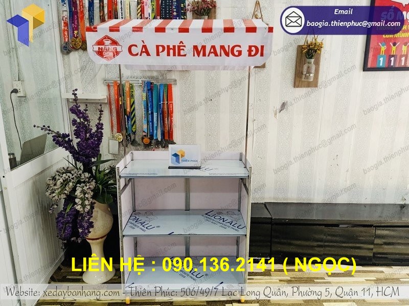 xe cà phê lắp ráp gấp gọn giá rẻ nhất tại sg