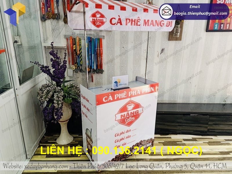 xe cà phê lắp ráp gấp gọn giá rẻ nhất tại tp