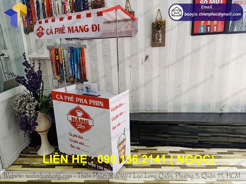 xe cà phê lắp ráp gấp gọn