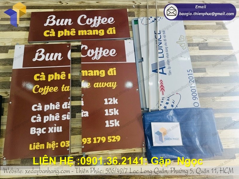 xe coffe lắp rắp gấp gọn di động tp