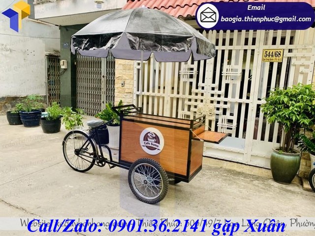 xe đạp bán cafe lưu động