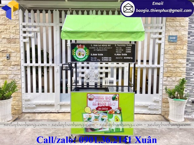 xe đẩy bán kem bơ giá rẻ