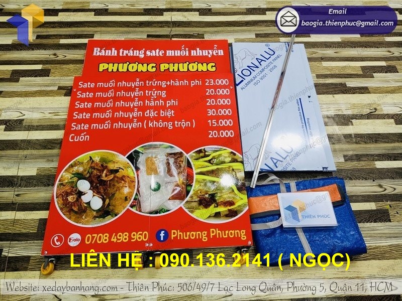 xe gấp gọn bán hàng rong vỉa hè giá rẻ tại q12