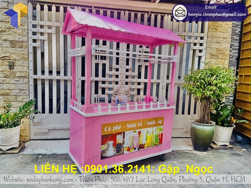 xe gỗ  bán sinh tố nước ép