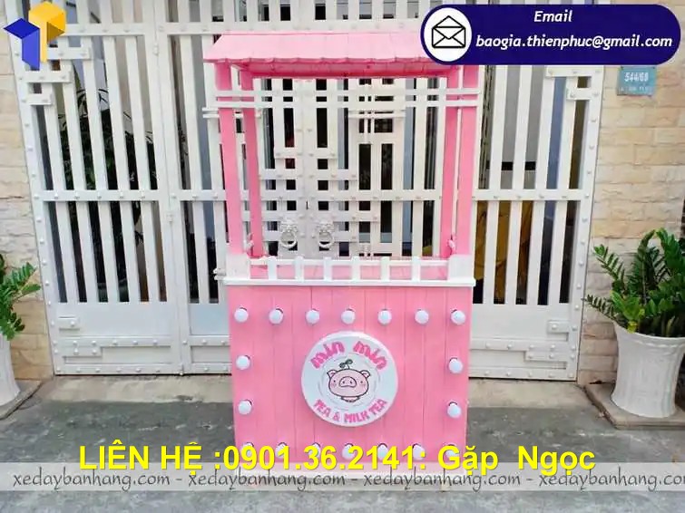 xe gỗ palet hồng