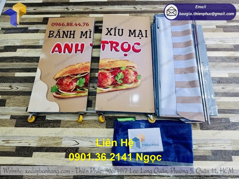 xe lắp ráp bán bánh mì xíu mại hcm ngon