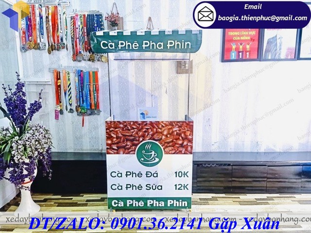 xe lắp ráp bán cà phê