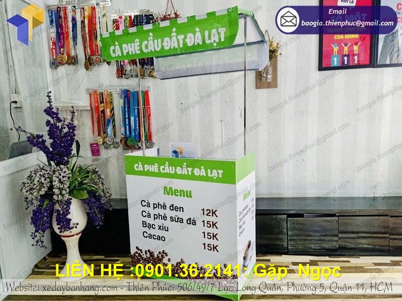 xe lắp ráp bán hàng câ phê lưu động hcm