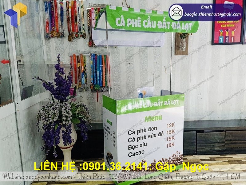 xe lắp ráp bán hàng câ phê lưu động