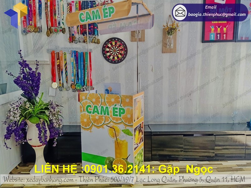 xe lắp ráp bán nước cam ép