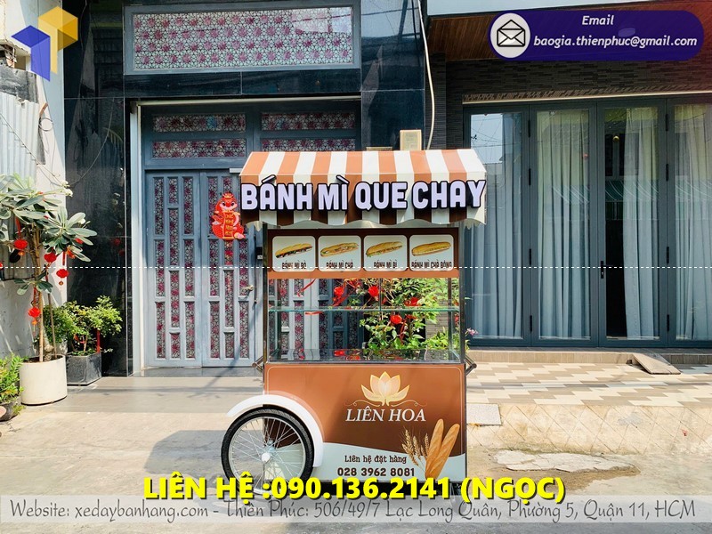 xe sắt bán bánh mì giá rẻ