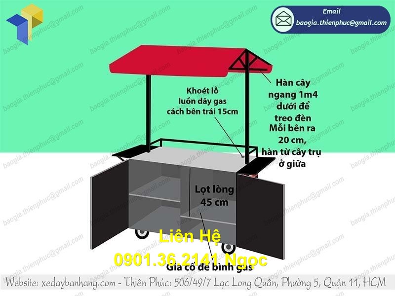 xe sắt đồ ăn  vặt hcm gía rẻ dẹp nhất