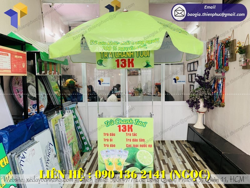 xe trà chanh xếp nhỏ gọn