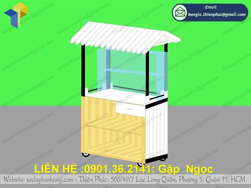 xe gỗ bán mì spagetty ngon nhất tp hcm